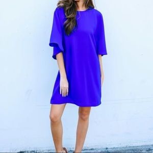 Blue "cape" dress